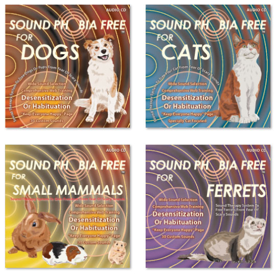 CD disc box cover designs for dogs, cats, small mammals and ferrets.