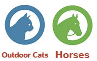 WeStopFear pet type icons for horses and outdoor cats