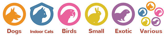 icons for six types of pets programs