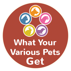 What your pets of various types get icon