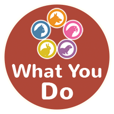 What you do pets of various types icon